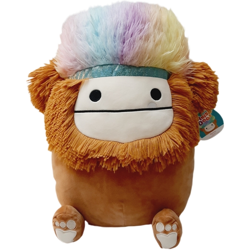 🍒 SQUISHMALLOWS 16" Squish-Doos Benny Bigfoot Tie Dye Hair Stuffed Animal Toy